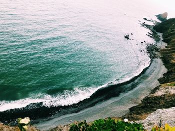 High angle view of sea