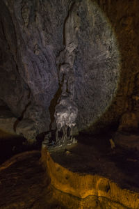 Rock formation in cave