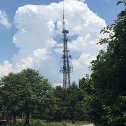 Low angle view of power lines against sky