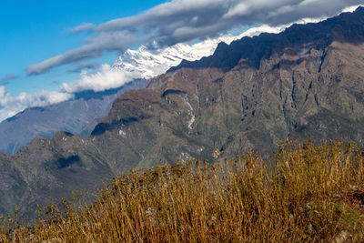 Scenic view of himalayan mountains against sky