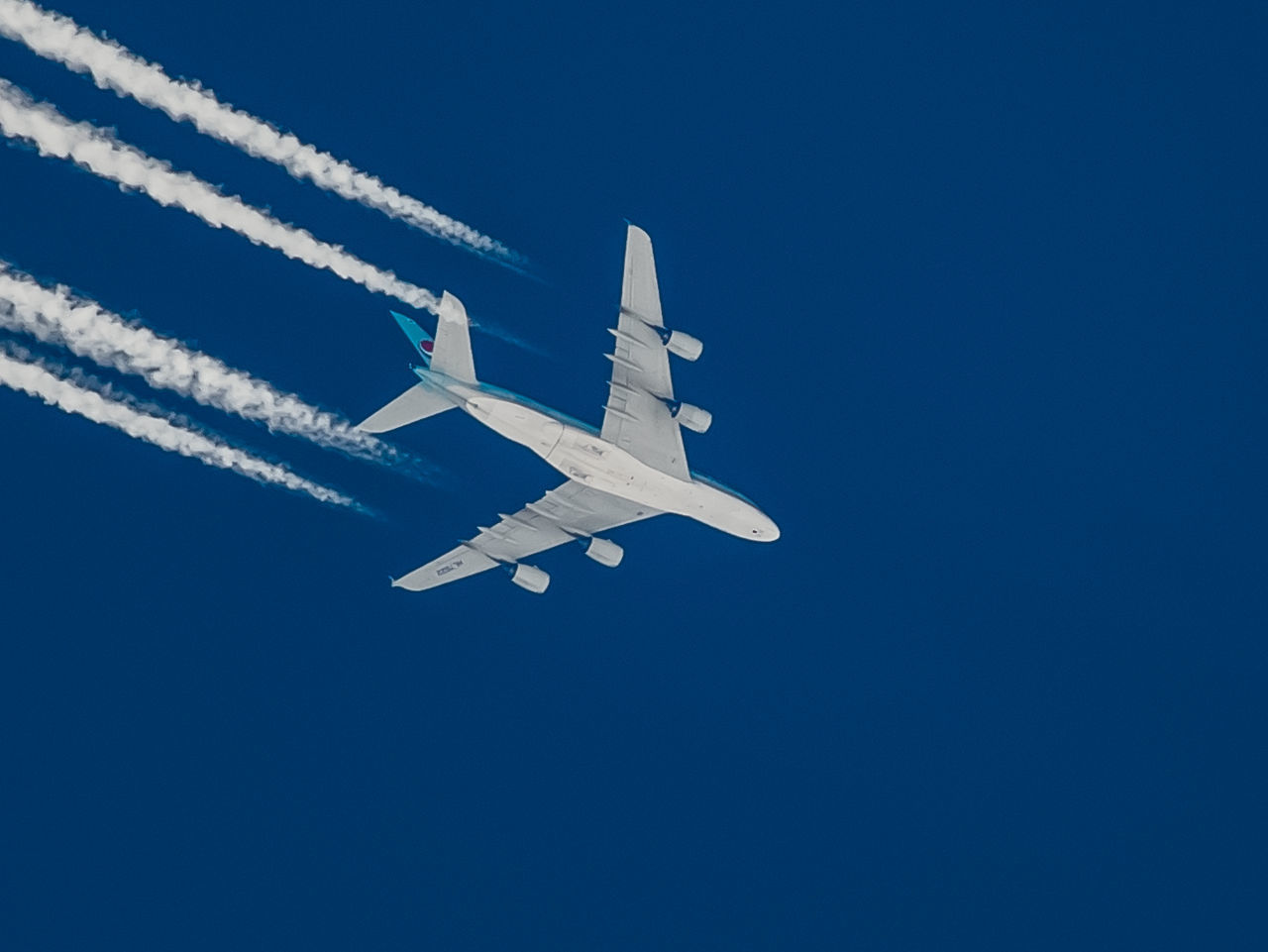 blue, flying, sky, airplane, clear sky, no people, aerospace industry, outdoors, day, air force