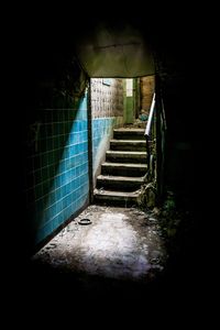 Staircase in abandoned building