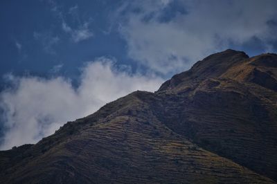 Low angle view of mountain against sky