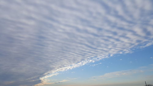 Close-up of vapor trail in sky