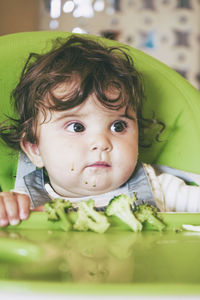 Close-up portrait of cute boy