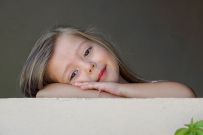 Close-up portrait of a girl