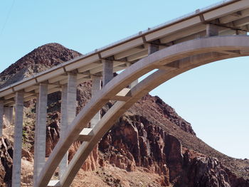 Low angle view of built structure against clear sky