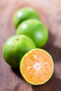 Close-up of fruit on table