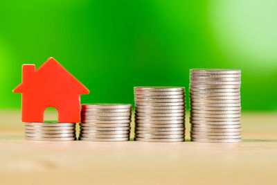 Close-up of a stack of firewood