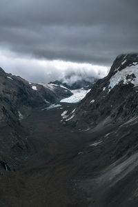 View of the mountains from mueller hut route in aoraki/mt cook national park, new zealand