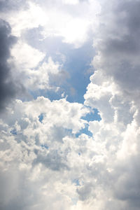 Low angle view of clouds in sky