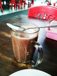 Close-up of coffee on table