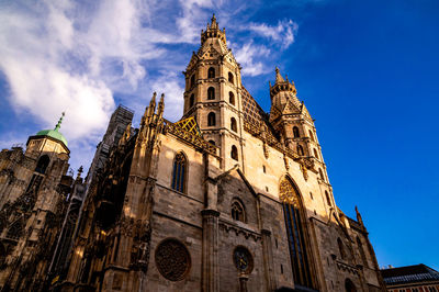 Low angle view of historic building against sky