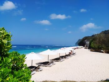 Panoramic view of beach against sky