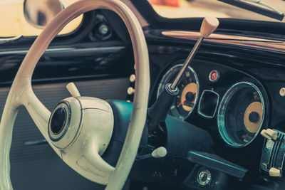 Close-up of vintage car