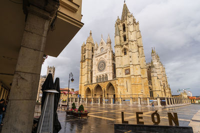 Gothic cathedral of leon in spain 