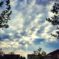 Low angle view of cloudy sky