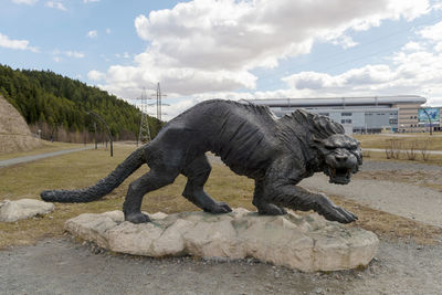 View of elephant sculpture