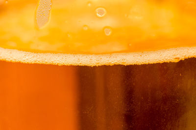 Full frame shot of beer glass