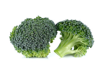 High angle view of vegetables against white background