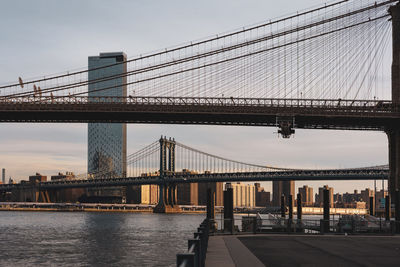 Low angle view of bridge over river