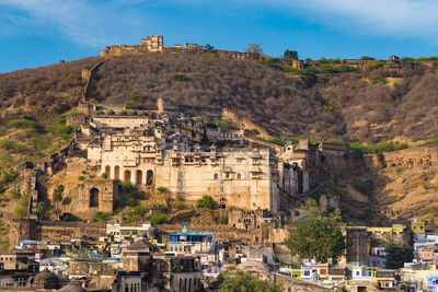 View of fort against cloudy sky