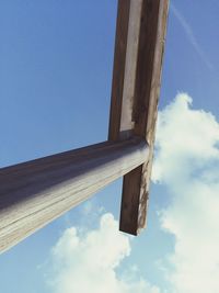 Low angle view of tree against blue sky
