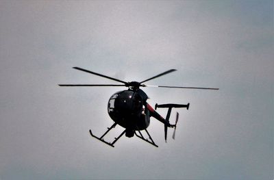 Close-up of helicopter against clear sky