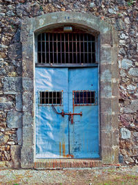 Closed window of house