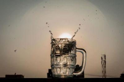 Close-up of coffee cup on table