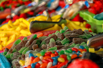 Close-up of colorful candies