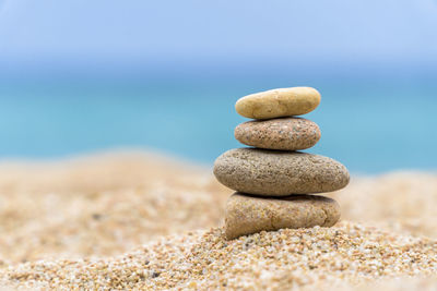 Stack of stones on beach