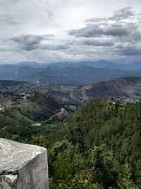 High angle view of landscape against sky