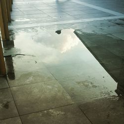 Reflection of clouds in water