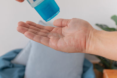 Close-up of hands working