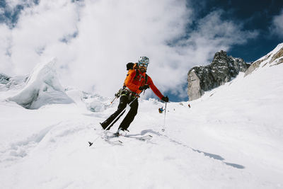 Skiing on snow landscape