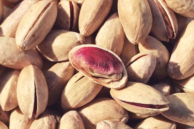 Full frame shot of pistachios 