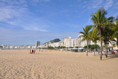 View of people on beach