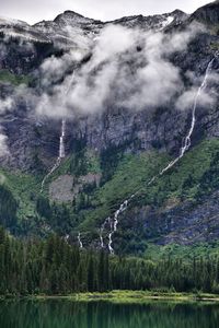 Scenic view of land and mountains