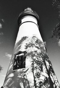 Low angle view of tower against sky