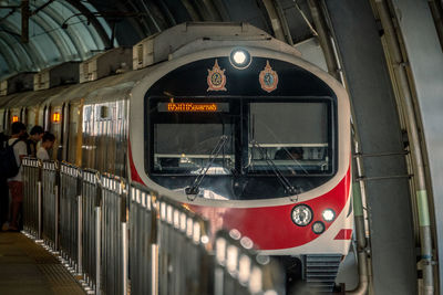 Train at railroad station