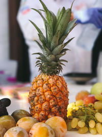 Close-up of fruits on table