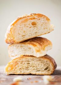 Close-up of bread in plate