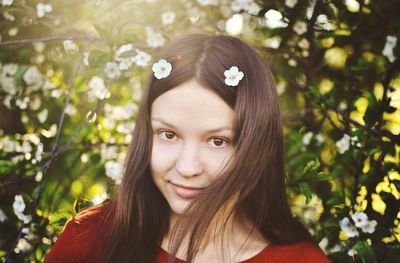 Close-up portrait of young woman