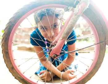 Portrait of a bicycle