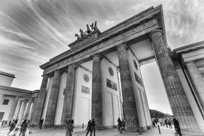 View of historical building against cloudy sky