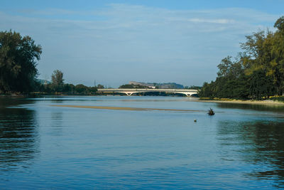 View of lake against sky