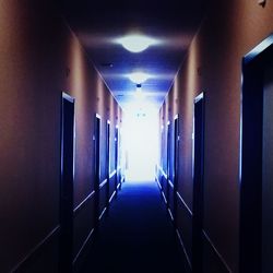 Empty corridor of building