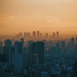 Tokyo, japan. cityscape at sunset