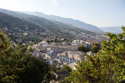 View of gjirokaster, albania